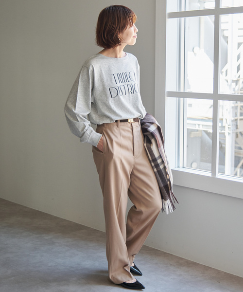 Spick & Span(スピックアンドスパン)の「シルケット天竺ロゴロンTEE2(Tシャツ/カットソー・レディース・ブラック/ライトグレー/ホワイト/ベージュ・FREE)」の17枚目の写真