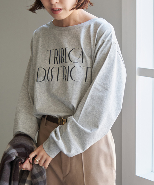 Spick & Span(スピックアンドスパン)の「シルケット天竺ロゴロンTEE2(Tシャツ/カットソー・レディース・ブラック/ライトグレー/ホワイト/ベージュ・FREE)」の18枚目の写真