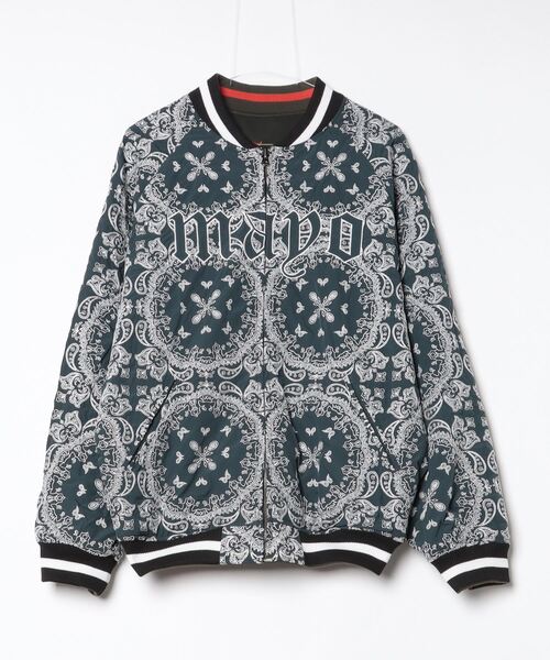 ROYAL FLASH(ロイヤルフラッシュ)の「MAYO/メイヨー/ESUS MAYO Paisley Embroidery Reversible Souvenir Track Jacket(スカジャン・メンズ・カーキ・L)」の2枚目の写真