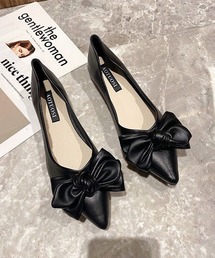 Silly | 【リボンで大人ガーリー】ポインテッドトゥリボンパンプス(パンプス)