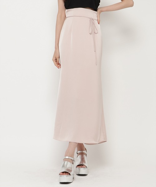 REDYAZEL（レディアゼル）の「ハイウエストサテンナロースカート（スカート・レディース・ブラック/ピンク/イエロー・FREE）」の18枚目の写真