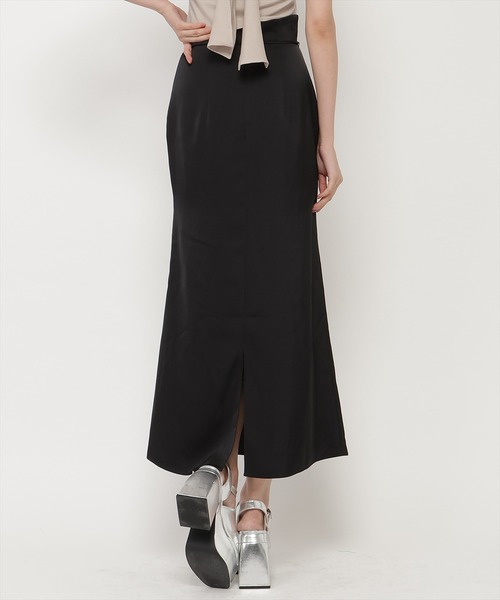 REDYAZEL（レディアゼル）の「ハイウエストサテンナロースカート（スカート・レディース・ブラック/ピンク/イエロー・FREE）」の8枚目の写真