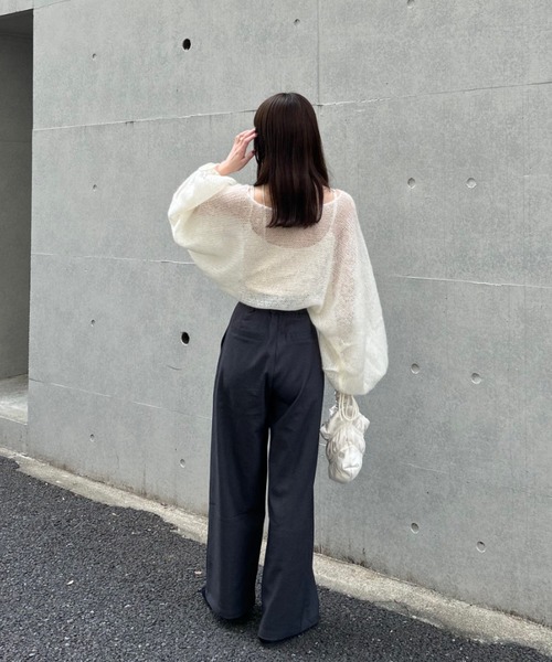 hinari（ヒナリ）の「ラップタックパンツ（その他パンツ・レディース・チャコールグレー/ライトベージュ/ブラック・SMALL/X-SMALL/FREE）」の19枚目の写真