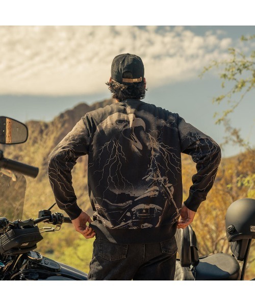 Harley-Davidson（ハーレーダビッドソン）の「H-D(R)イーグルライダークルーネック（スウェット・メンズ・ブラック系その他・SMALL/MEDIUM/LARGE/X-LARGE）」の5枚目の写真
