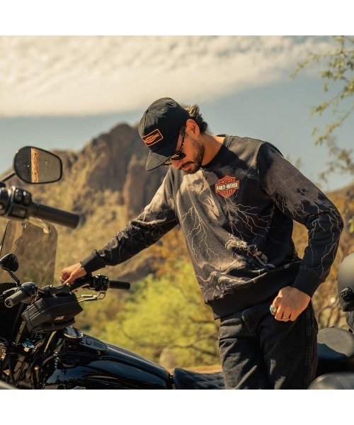 Harley-Davidson（ハーレーダビッドソン）の「H-D(R)イーグルライダークルーネック（スウェット・メンズ・ブラック系その他・SMALL/MEDIUM/LARGE/X-LARGE）」の4枚目の写真
