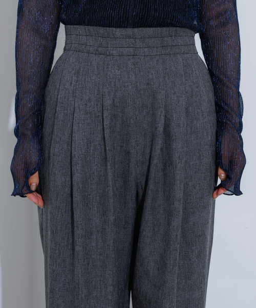 NOMINE（ノミネ）の「【セットアップ着用可】シャーク タックワイドパンツ（スラックス・レディース・オレンジ系その他/グレー・S/M）」の7枚目の写真