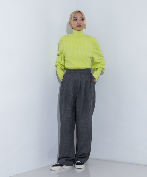 NOMINE（ノミネ）の「【セットアップ着用可】シャーク タックワイドパンツ（スラックス・レディース・オレンジ系その他/グレー・S/M）」の17枚目の写真