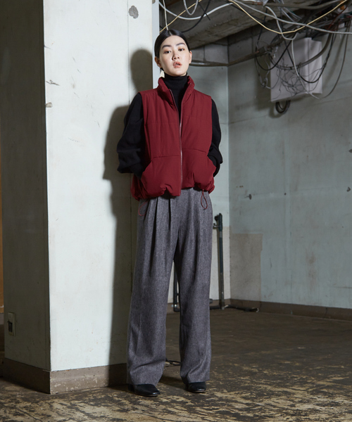 NOMINE（ノミネ）の「【セットアップ着用可】シャーク タックワイドパンツ（スラックス・レディース・オレンジ系その他/グレー・S/M）」の20枚目の写真