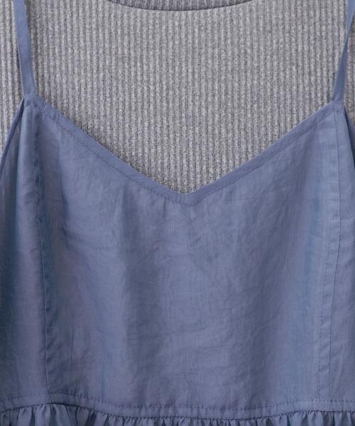 natural couture（ナチュラルクチュール）の「【WEB限定】シアーキャミワンピース&テレコリブワンピースセット（ワンピース・レディース・ブラウン/スミクロ/アイボリー/グレー・FREE）」の13枚目の写真