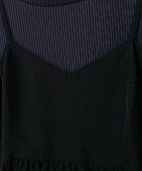 natural couture（ナチュラルクチュール）の「【WEB限定】シアーキャミワンピース&テレコリブワンピースセット（ワンピース・レディース・ブラウン/スミクロ/アイボリー/グレー・FREE）」の22枚目の写真