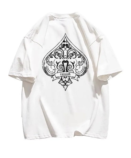 DIAVEL（ディアベル）の「【ユニセックス】エースフラッグプリントTシャツ（Tシャツ/カットソー・レディース・ホワイト/ブラック・M）」の7枚目の写真