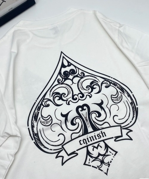 DIAVEL（ディアベル）の「【ユニセックス】エースフラッグプリントTシャツ（Tシャツ/カットソー・レディース・ホワイト/ブラック・M）」の5枚目の写真