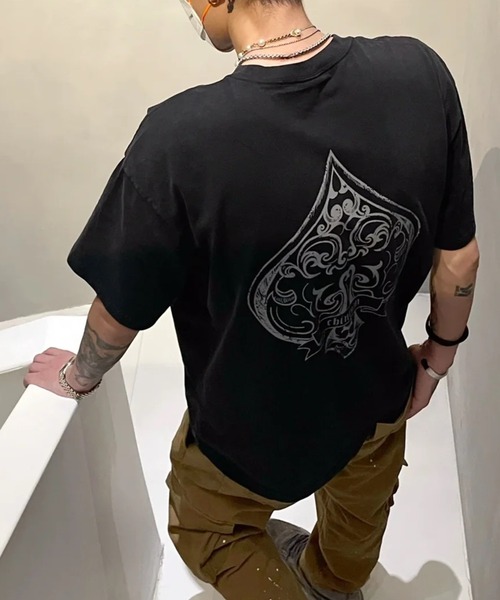 DIAVEL（ディアベル）の「【ユニセックス】エースフラッグプリントTシャツ（Tシャツ/カットソー・レディース・ホワイト/ブラック・M）」の13枚目の写真