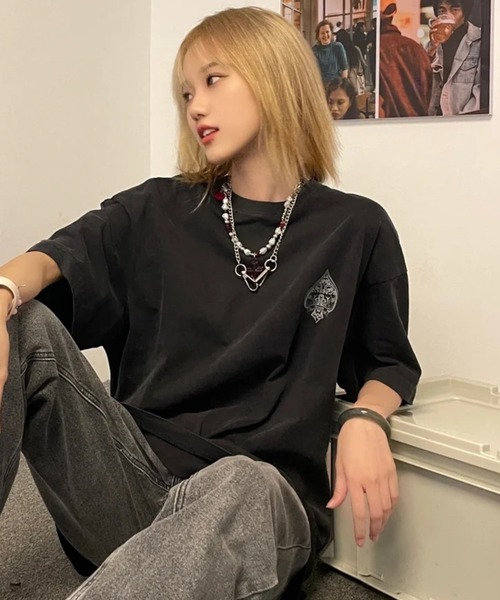 DIAVEL（ディアベル）の「【ユニセックス】エースフラッグプリントTシャツ（Tシャツ/カットソー・レディース・ホワイト/ブラック・M）」の18枚目の写真