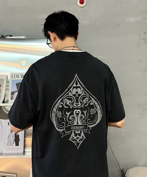 DIAVEL（ディアベル）の「【ユニセックス】エースフラッグプリントTシャツ（Tシャツ/カットソー・レディース・ホワイト/ブラック・M）」の14枚目の写真
