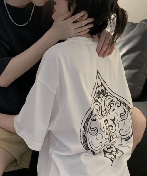 DIAVEL（ディアベル）の「【ユニセックス】エースフラッグプリントTシャツ（Tシャツ/カットソー・レディース・ホワイト/ブラック・M）」の17枚目の写真