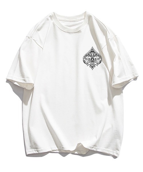 DIAVEL（ディアベル）の「【ユニセックス】エースフラッグプリントTシャツ（Tシャツ/カットソー・レディース・ホワイト/ブラック・M）」の21枚目の写真