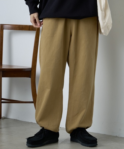 CIAOPANIC TYPY（チャオパニックティピー）の「コットンワイドミリタリーパンツ（チノパンツ・メンズ・ブラック/ブラウン/ベージュ・ONE SIZE）」の3枚目の写真