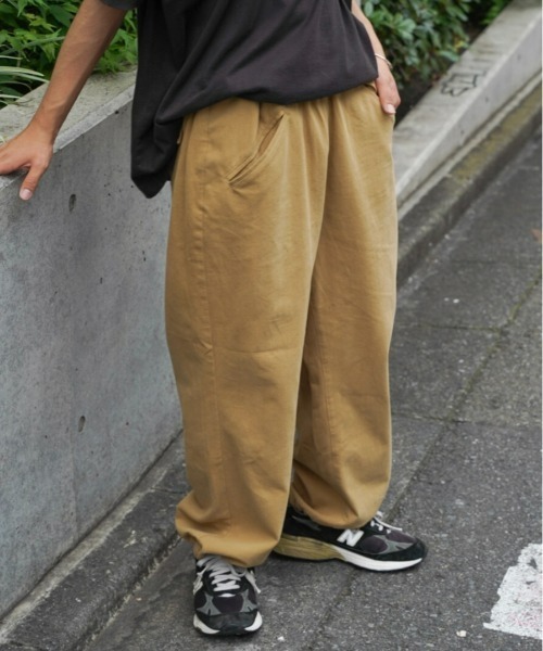 CIAOPANIC TYPY（チャオパニックティピー）の「コットンワイドミリタリーパンツ（チノパンツ・メンズ・ブラック/ブラウン/ベージュ・ONE SIZE）」の7枚目の写真