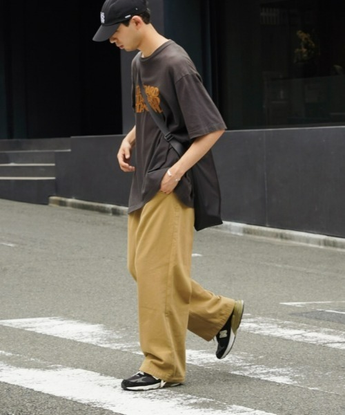 CIAOPANIC TYPY（チャオパニックティピー）の「コットンワイドミリタリーパンツ（チノパンツ・メンズ・ブラック/ブラウン/ベージュ・ONE SIZE）」の8枚目の写真