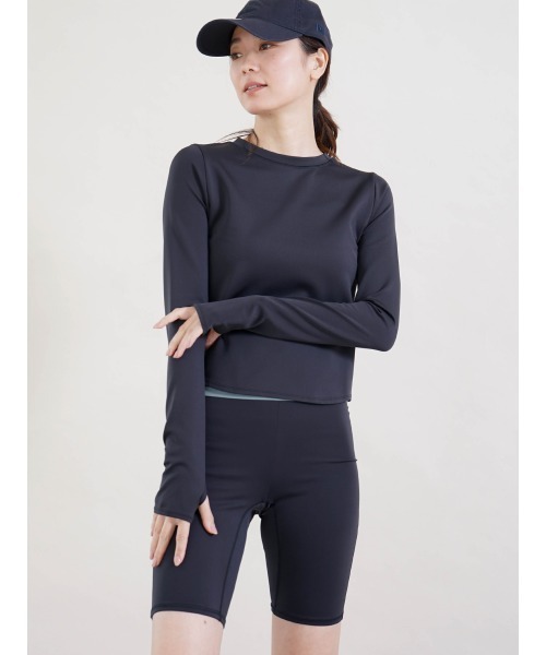 YORT(ヨート)の「【UVカット・接触冷感】ショート丈レギンスパンツ(その他パンツ・レディース・チャコール/ブラック・MEDIUM)」の9枚目の写真