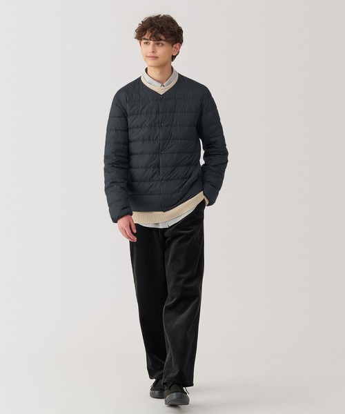 無印良品（ムジルシリョウヒン）の「紳士　軽量ダウンノーカラージャケット（帯電防止裏地）（ダウンジャケット/コート・メンズ・ブラック/ダークブラウン系/ダークグレー/ブルー系・S/L/XL/M）」の5枚目の写真