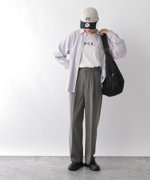 GLOBAL WORK(グローバルワーク)の「ウツクシルエットワイドパンツ/114978(その他パンツ・レディース・モカ/ブラック/グレー系5/ライトベージュ/ネイビー系5/グレー/チャコールグレー・X-SMALL/SMALL/MEDIUM/LARGE)」の12枚目の写真