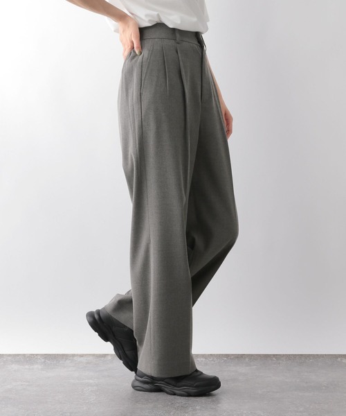 GLOBAL WORK(グローバルワーク)の「ウツクシルエットワイドパンツ/114978(その他パンツ・レディース・モカ/ブラック/グレー系5/ライトベージュ/ネイビー系5/グレー/チャコールグレー・X-SMALL/SMALL/MEDIUM/LARGE)」の15枚目の写真