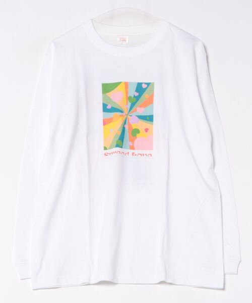 B.I.D.(ビーアイディー)の「《Spread Love》オリジナルプリント L/S T(Tシャツ/カットソー・レディース・ブラック/ホワイト・LARGE/MEDIUM)」の2枚目の写真