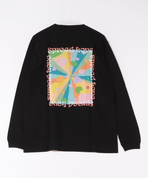 B.I.D.(ビーアイディー)の「《Spread Love》オリジナルプリント L/S T(Tシャツ/カットソー・レディース・ブラック/ホワイト・LARGE/MEDIUM)」の3枚目の写真