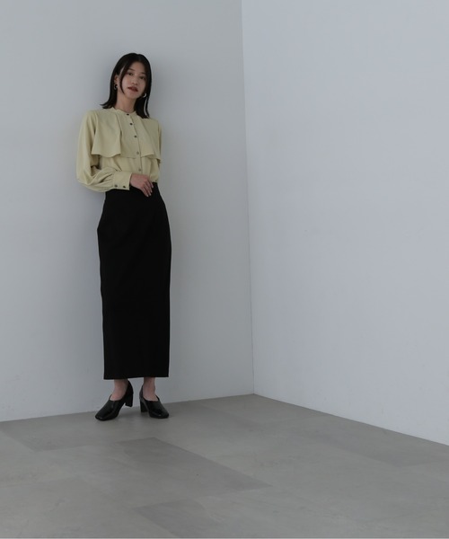 N.（N. Natural Beauty Basic）（エヌエヌナチュラルビューティーベーシック）の「◆◇ ケープディティールブラウス（シャツ/ブラウス・レディース・イエロー/オフホワイト/ブラック/グレー系その他・MEDIUM）」の13枚目の写真