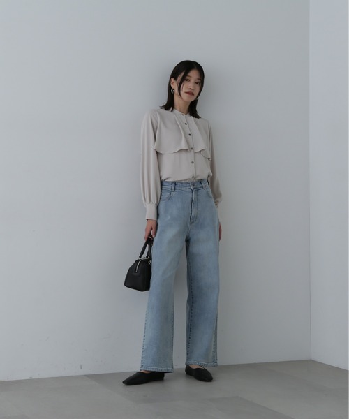 N.（N. Natural Beauty Basic）（エヌエヌナチュラルビューティーベーシック）の「◆◇ ケープディティールブラウス（シャツ/ブラウス・レディース・イエロー/オフホワイト/ブラック/グレー系その他・MEDIUM）」の16枚目の写真