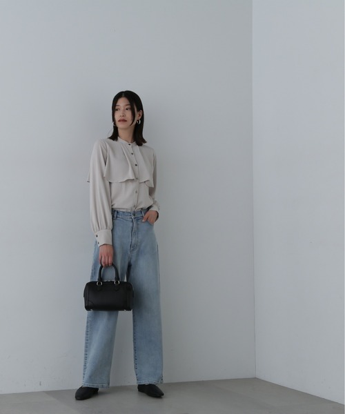 N.（N. Natural Beauty Basic）（エヌエヌナチュラルビューティーベーシック）の「◆◇ ケープディティールブラウス（シャツ/ブラウス・レディース・イエロー/オフホワイト/ブラック/グレー系その他・MEDIUM）」の17枚目の写真