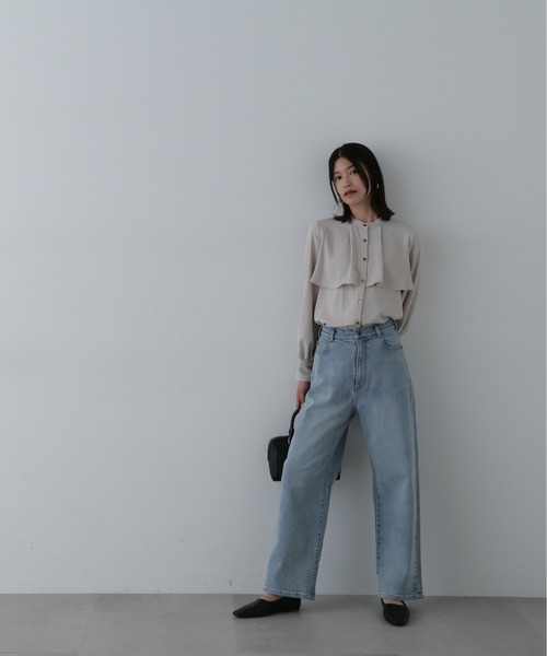 N.（N. Natural Beauty Basic）（エヌエヌナチュラルビューティーベーシック）の「◆◇ ケープディティールブラウス（シャツ/ブラウス・レディース・イエロー/オフホワイト/ブラック/グレー系その他・MEDIUM）」の18枚目の写真