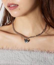 rienda | メタリックハートネックレス(ネックレス)