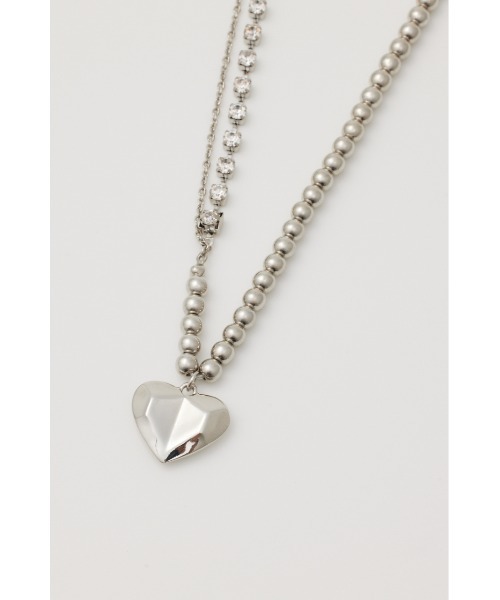 rienda（リエンダ）の「メタリックハートネックレス（ネックレス・レディース・ゴールド/シルバー・FREE）」の3枚目の写真