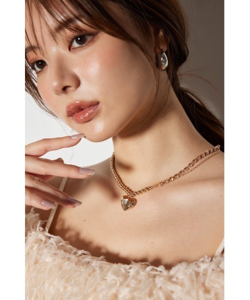 rienda（リエンダ）の「メタリックハートネックレス（ネックレス・レディース・ゴールド/シルバー・FREE）」の12枚目の写真