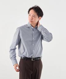 HITOYOSHI Wネーム ジオメトリックパターンワイドカラーシャツ