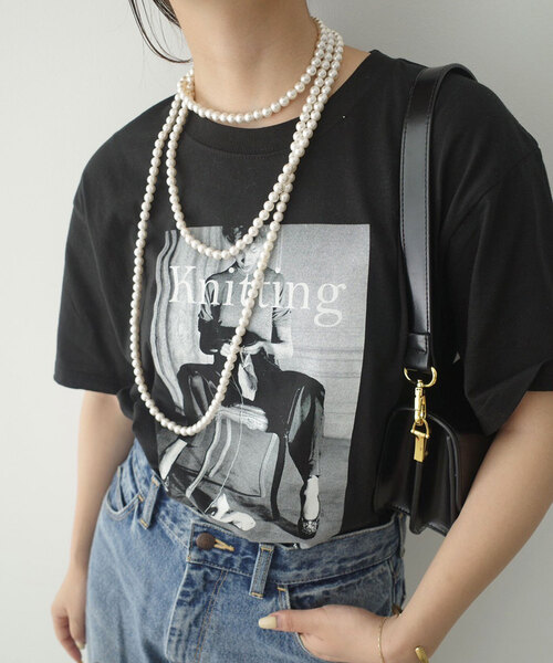 SLOBE IENA（スローブイエナ）の「SLOBE ロングパールネックレス（ネックレス・レディース・ホワイト・FREE）」の9枚目の写真