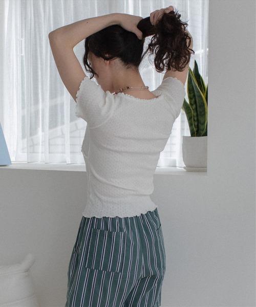 SUWDEE(スーディー)の「H/S mellow frill tee(Tシャツ/カットソー・レディース・ホワイト・FREE)」の12枚目の写真