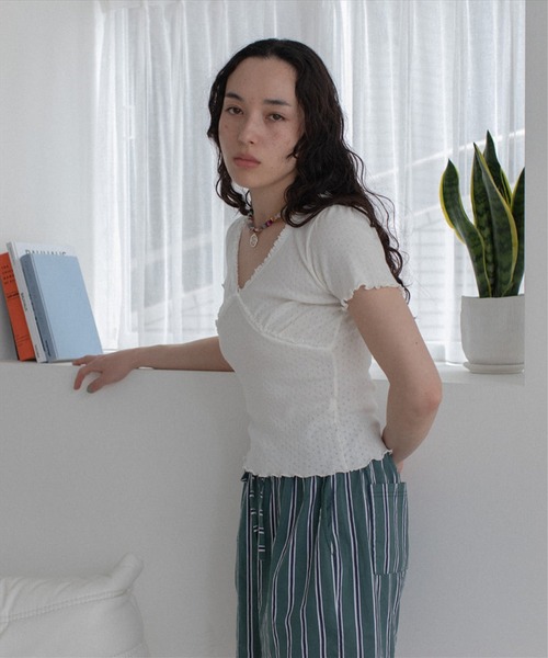 SUWDEE(スーディー)の「H/S mellow frill tee(Tシャツ/カットソー・レディース・ホワイト・FREE)」の10枚目の写真