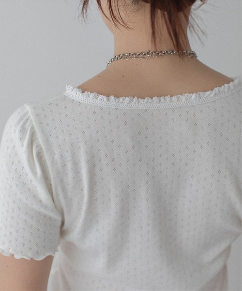 SUWDEE(スーディー)の「H/S mellow frill tee(Tシャツ/カットソー・レディース・ホワイト・FREE)」の5枚目の写真