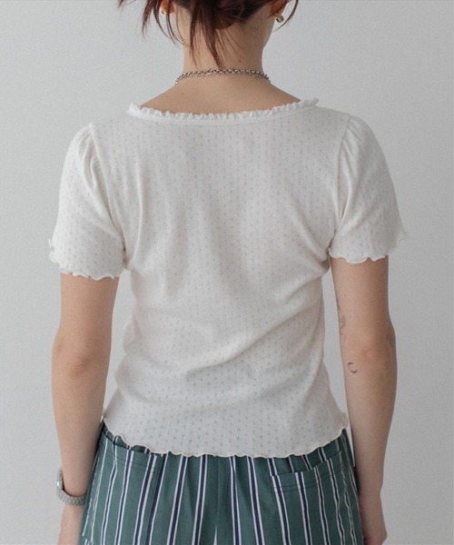 SUWDEE(スーディー)の「H/S mellow frill tee(Tシャツ/カットソー・レディース・ホワイト・FREE)」の9枚目の写真