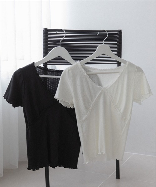 SUWDEE(スーディー)の「H/S mellow frill tee(Tシャツ/カットソー・レディース・ホワイト・FREE)」の3枚目の写真