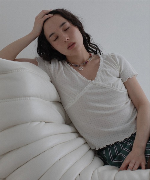 SUWDEE(スーディー)の「H/S mellow frill tee(Tシャツ/カットソー・レディース・ホワイト・FREE)」の14枚目の写真