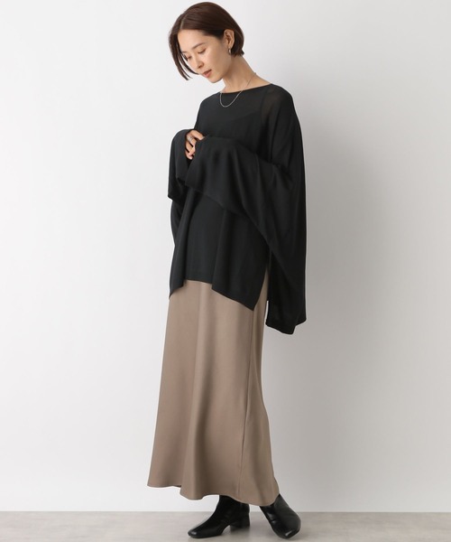 LEPSIM(レプシィム)の「14ゲージポンチョ長袖プルオーバー 133288(ニット/セーター・レディース・ブラック/ブラウン・FREE)」の7枚目の写真