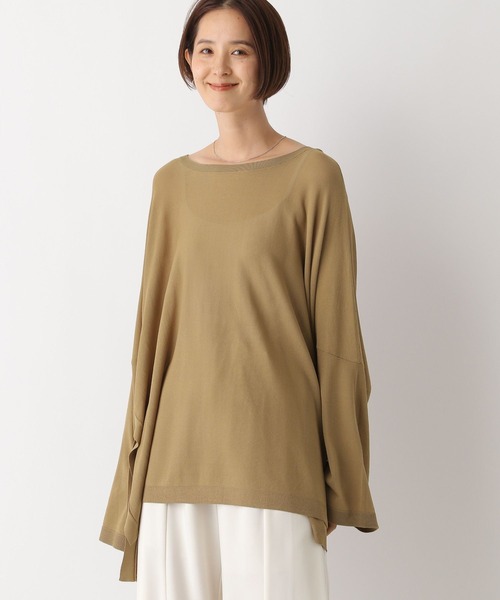 LEPSIM(レプシィム)の「14ゲージポンチョ長袖プルオーバー 133288(ニット/セーター・レディース・ブラック/ブラウン・FREE)」の9枚目の写真