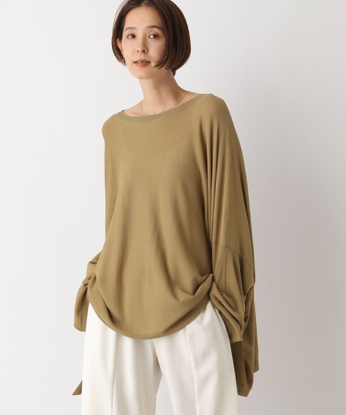 LEPSIM(レプシィム)の「14ゲージポンチョ長袖プルオーバー 133288(ニット/セーター・レディース・ブラック/ブラウン・FREE)」の10枚目の写真