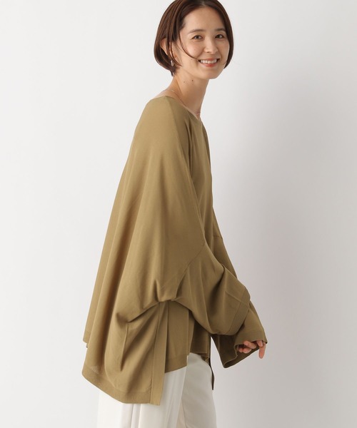 LEPSIM(レプシィム)の「14ゲージポンチョ長袖プルオーバー 133288(ニット/セーター・レディース・ブラック/ブラウン・FREE)」の11枚目の写真