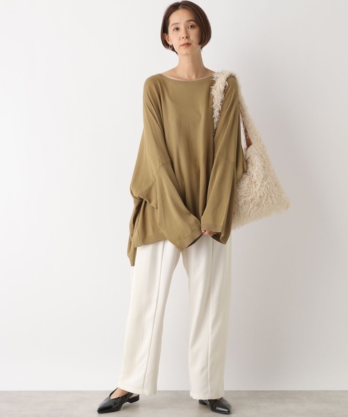 LEPSIM(レプシィム)の「14ゲージポンチョ長袖プルオーバー 133288(ニット/セーター・レディース・ブラック/ブラウン・FREE)」の13枚目の写真